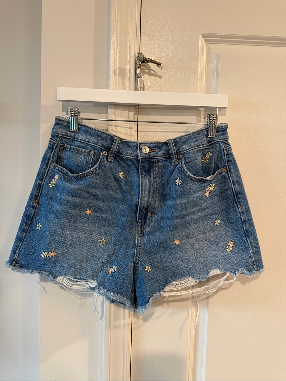 American Eagle Outfitters Flower Denim Shorts